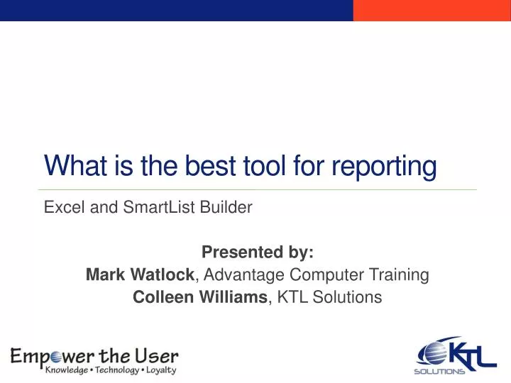 what is the best tool for reporting