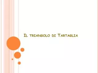 il triangolo di tartaglia