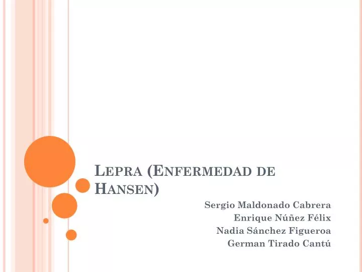 lepra enfermedad de hansen