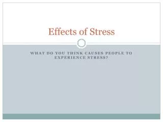 effects of stress