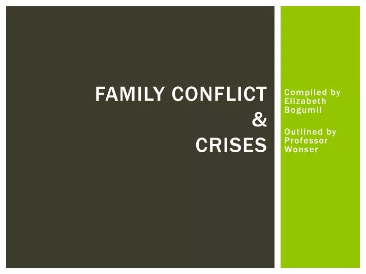 family conflict crises