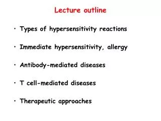 Lecture outline