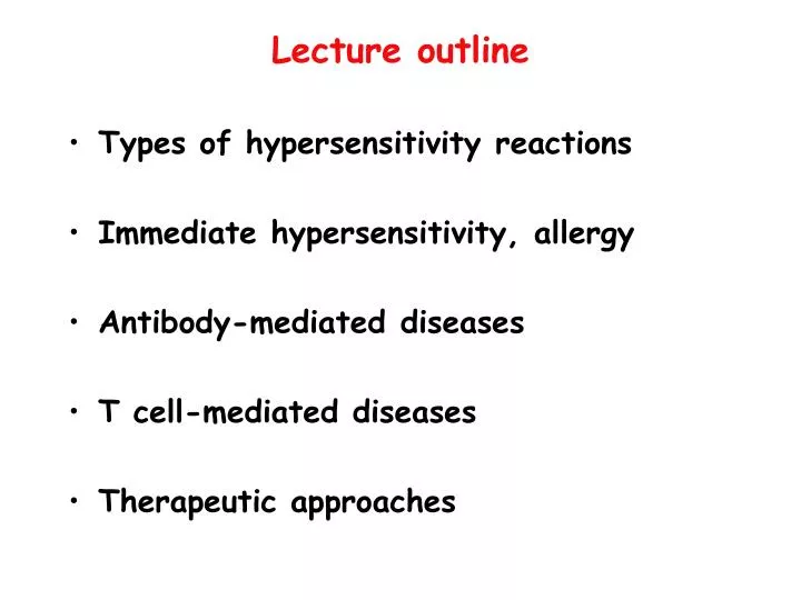 lecture outline