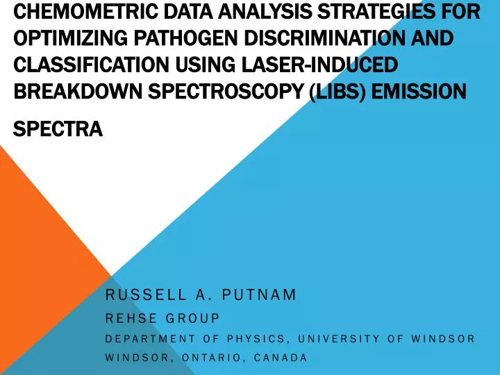 russell a putnam rehse group department of physics university of windsor windsor ontario canada