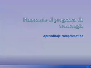 planeando el programa de tecnolog a