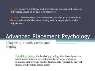 Advanced Placement Psychology