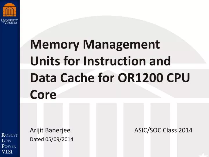 memory management units for instruction and data cache for or1200 cpu core
