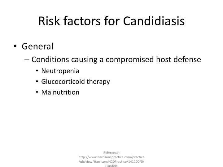 risk factors for candidiasis