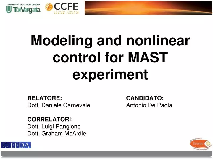 modeling and nonlinear control for mast experiment