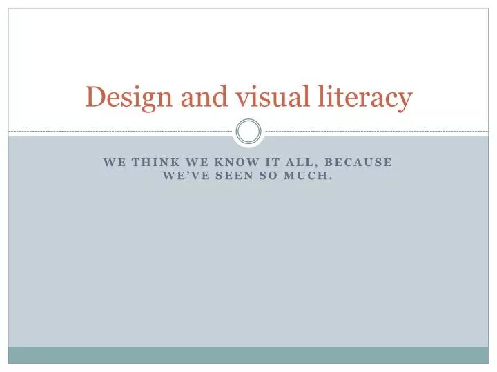 design and visual literacy