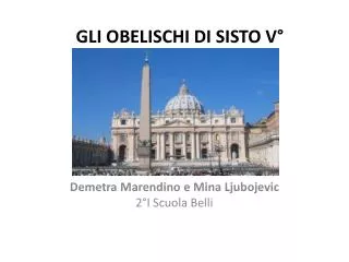 gli obelischi di sisto v
