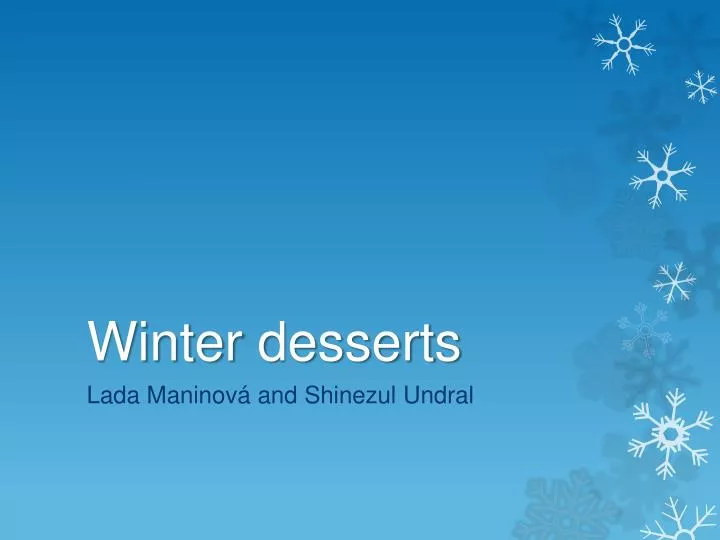 winter desserts