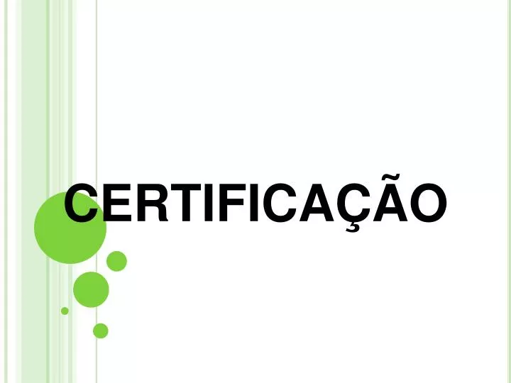 certifica o