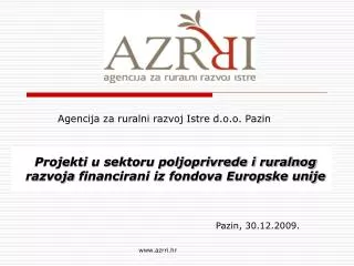 Agencija za ruralni razvoj Istre d.o.o. Pazin