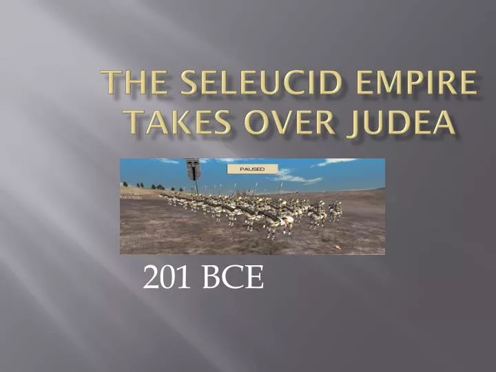 the seleucid empire takes over judea