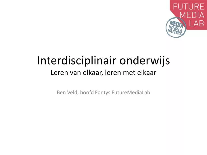 interdisciplinair onderwijs leren van elkaar leren met elkaar