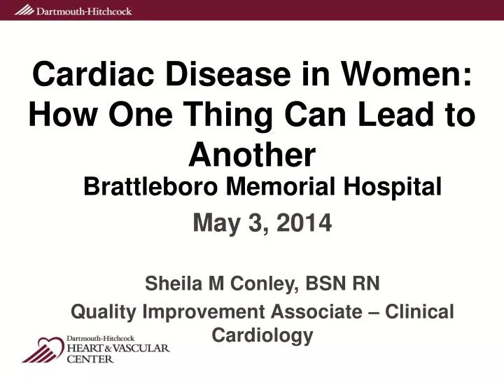 cardiac disease in women how one t hing can l ead to another