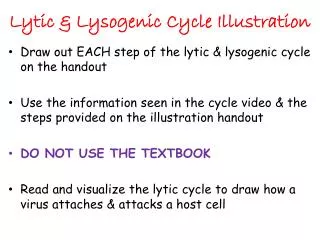 Lytic &amp; Lysogenic Cycle Illustration