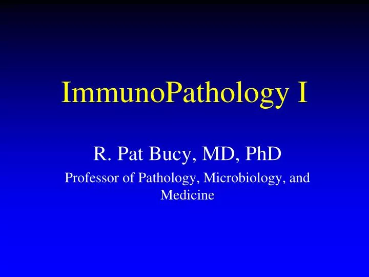 immunopathology i