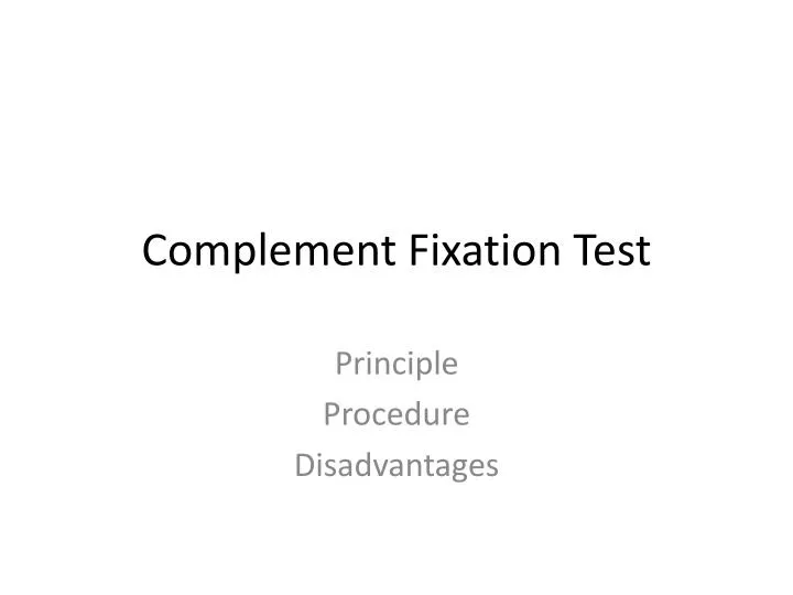 complement fixation test