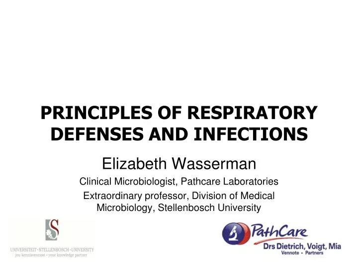 principles of respiratory defenses and infections