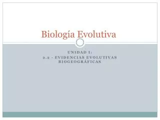 biolog a evolutiva
