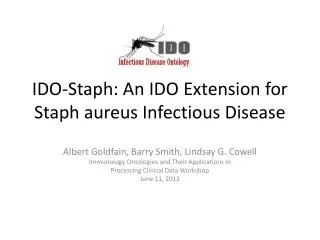 IDO-Staph: An IDO Extension for Staph aureus Infectious Disease