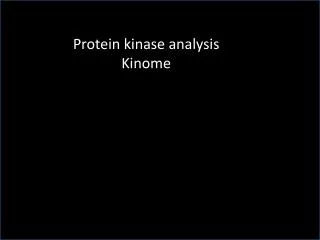 Protein kinase analysis Kinome