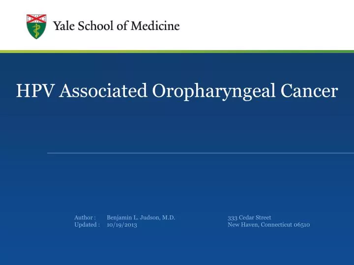 hpv associated oropharyngeal cancer