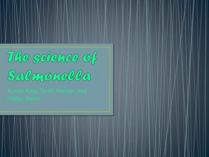 the science of salmonella