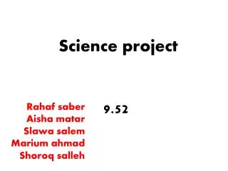 Science project 9.52