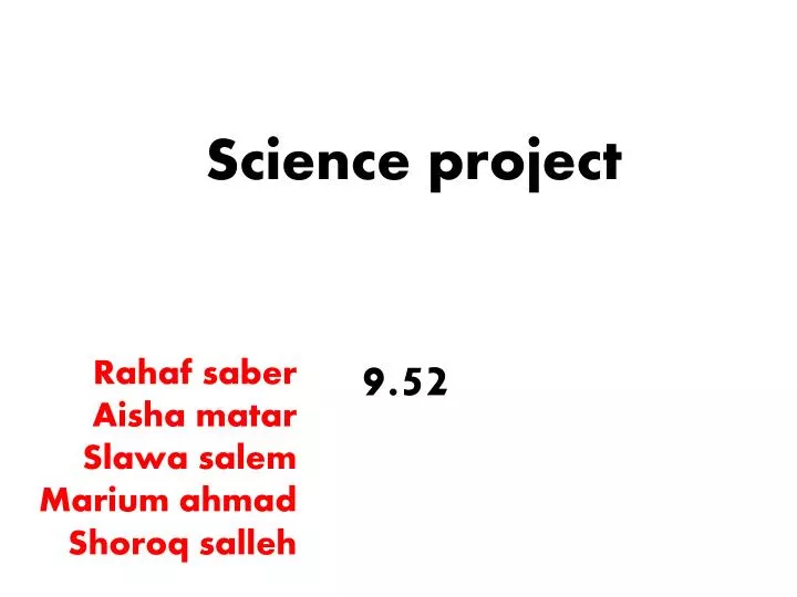 science project 9 52
