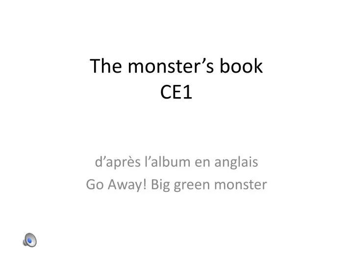 the monster s book ce1