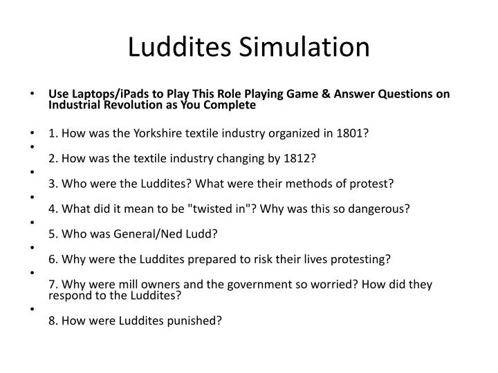 luddites simulation