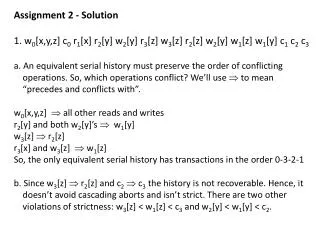 Assignment 2 - Solution