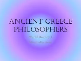 Ancient Greece Philosophers