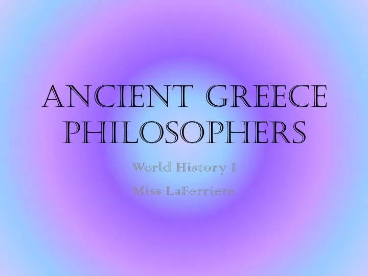 ancient greece philosophers