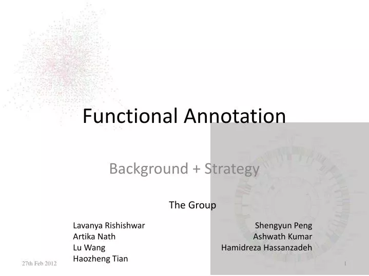 functional annotation