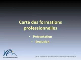 carte des formations professionnelles