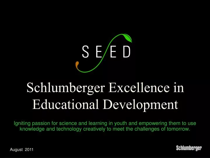 schlumberger excellence in educational development