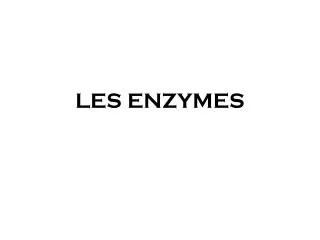 les enzymes