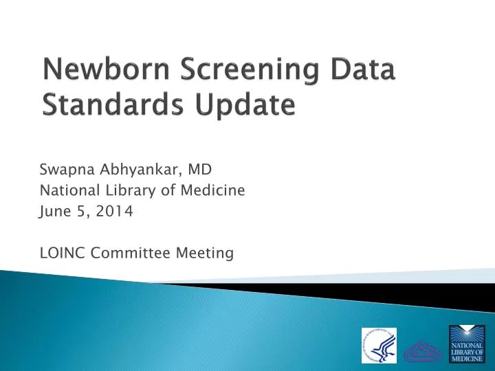newborn screening data standards update