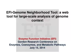 EFI-Genome Neighborhood Tool: a web tool for large-scale analysis of genome context
