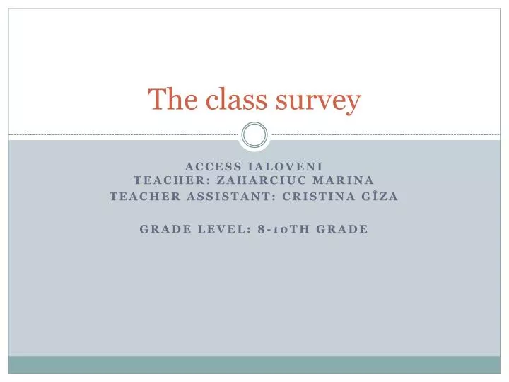 the class survey