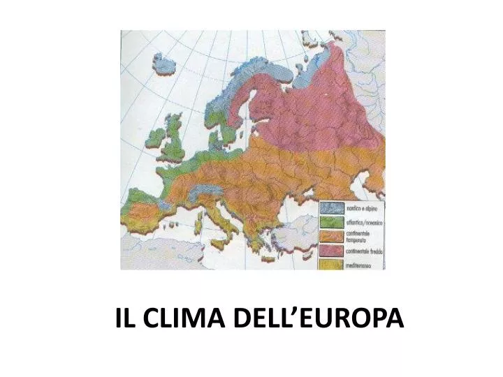 il clima dell europa