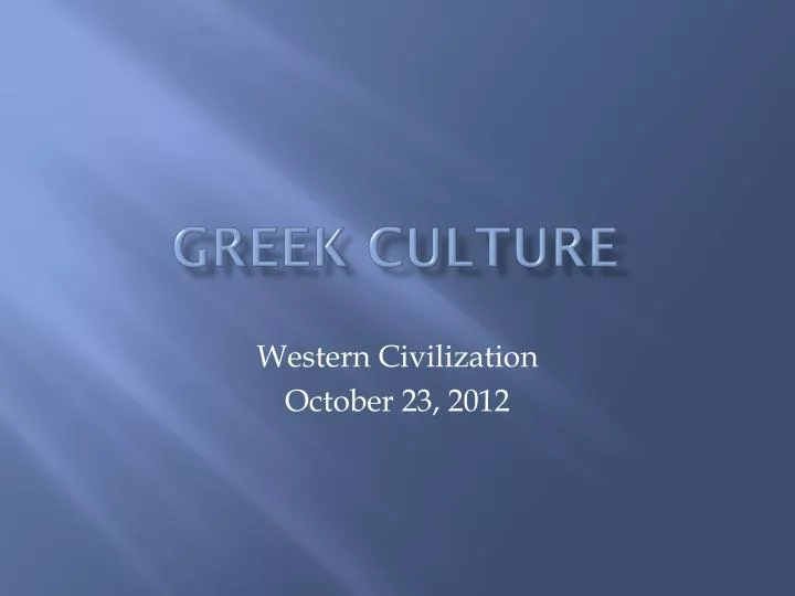 greek culture