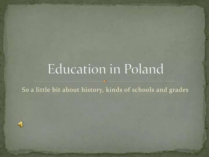 education in poland