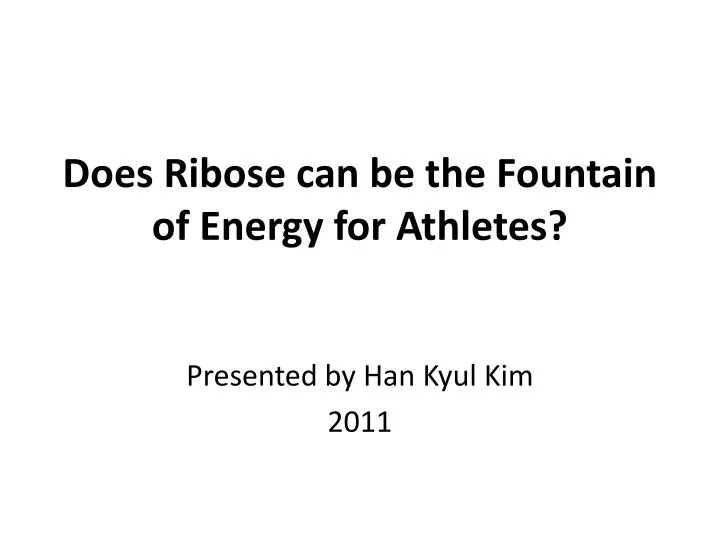 does r ibose can be the fountain of energy for athletes
