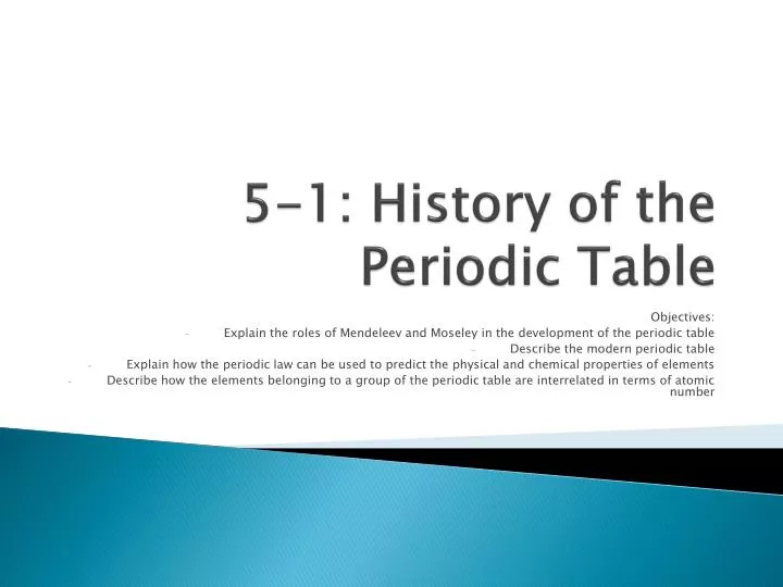 5 1 history of the periodic table
