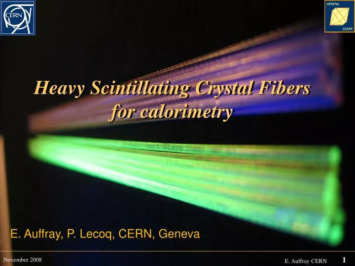 heavy scintillating crystal fibers for calorimetry